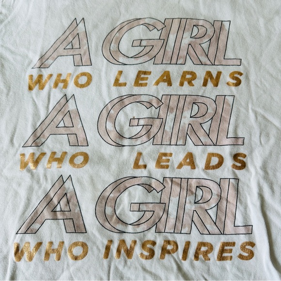 5x$25 Old Navy Empowering Learn Lead Inspire Girl Power T-Shirt, 10 - Picture 2 of 4